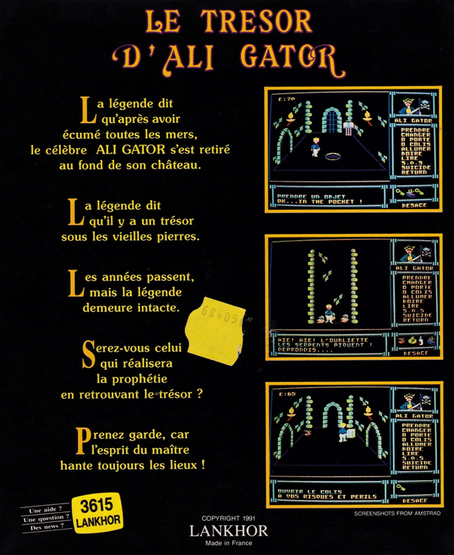 Trésor D'ali Gator, Le — box-2D-back (FR)