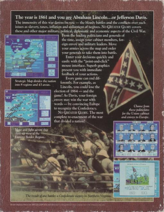 No Greater Glory - The American Civil War — box-2D-back (US)