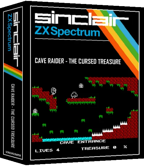 Cave Raider - The Cursed Treasure — box-3D (SS)