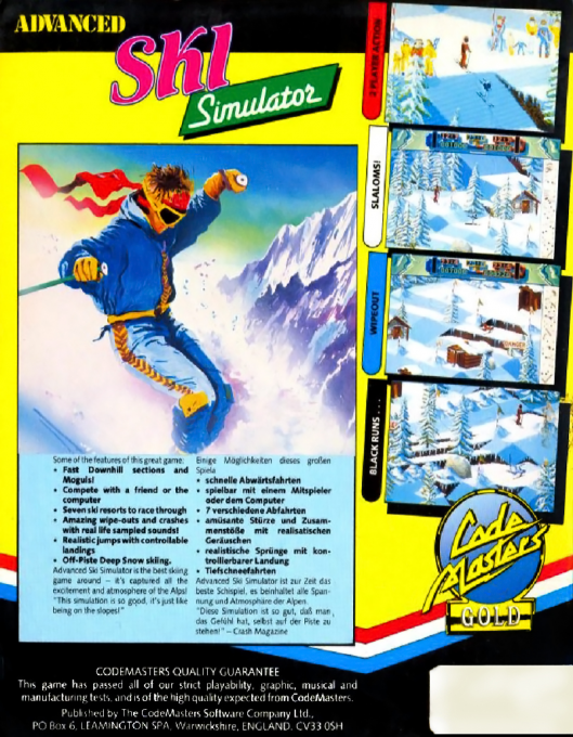 Advanced Ski Simulator — box-2D-back (EU)