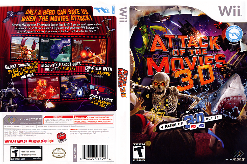 Attack of the Movies 3-D — box-texture (US)