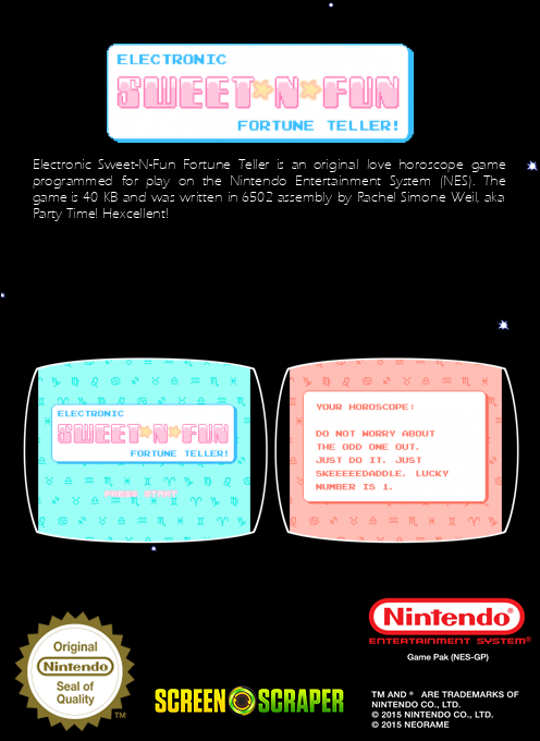 Electronic Sweet-N-Fun Fortune Teller — box-2D-back (SS)
