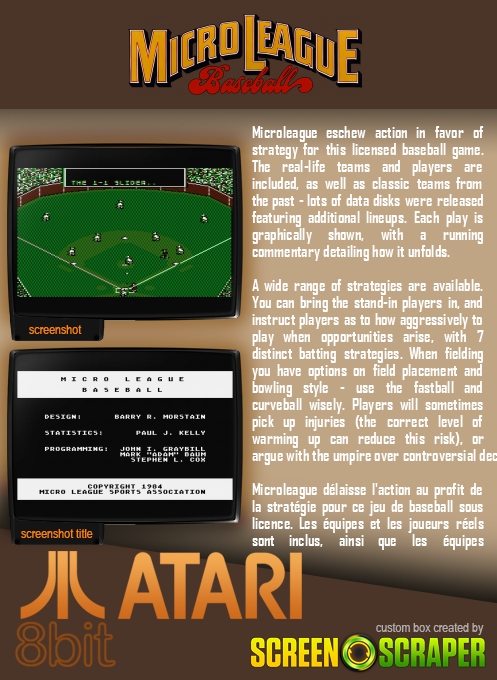 MicroLeague Baseball — box-2D-back (SS)
