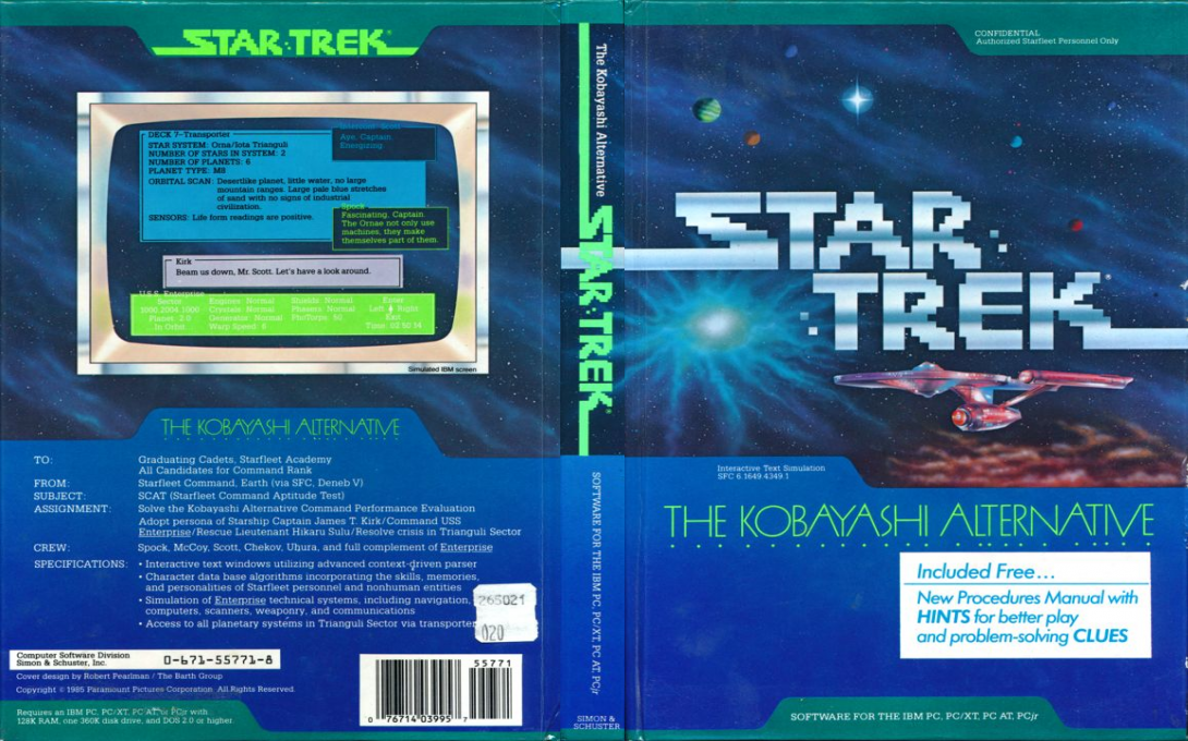 Star Trek - The Kobayashi Alternative — box-texture (US)