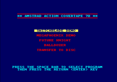 Amstrad Action Cover Tape 70 — sstitle (EU)