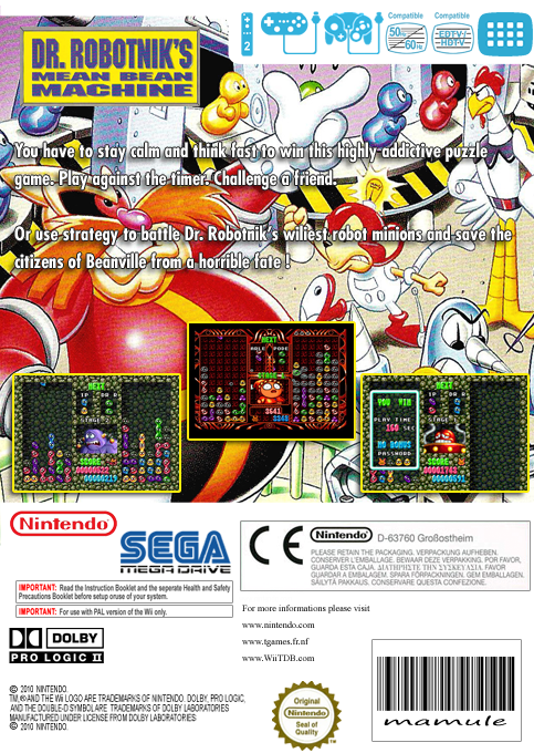 Dr. Robotnik's Mean Bean Machine — box-2D-back (EU)