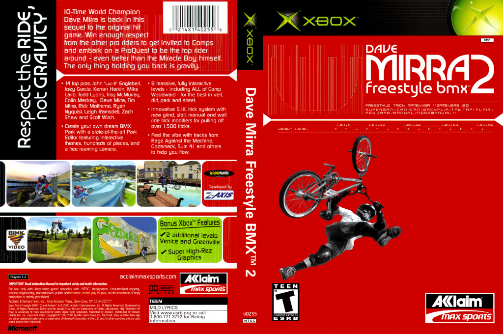 Dave Mirra Freestyle BMX 2 — box-texture (US)