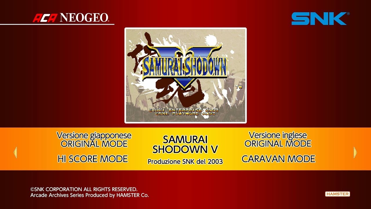 Aca Neogeo Samurai Shodown 5 — sstitle (WOR)