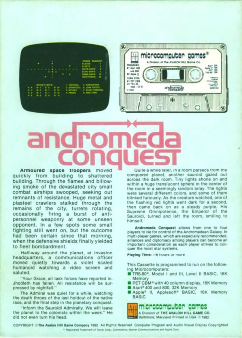 Andromeda Conquest — box-2D-back (US)