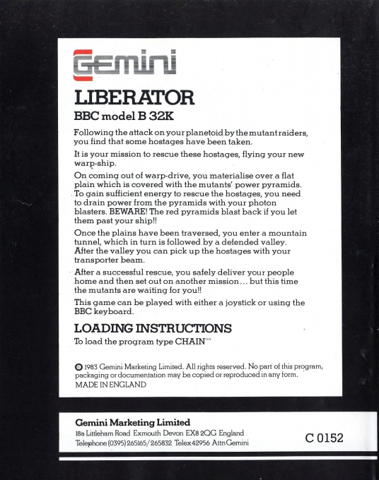 Liberator — box-2D-back (EU)