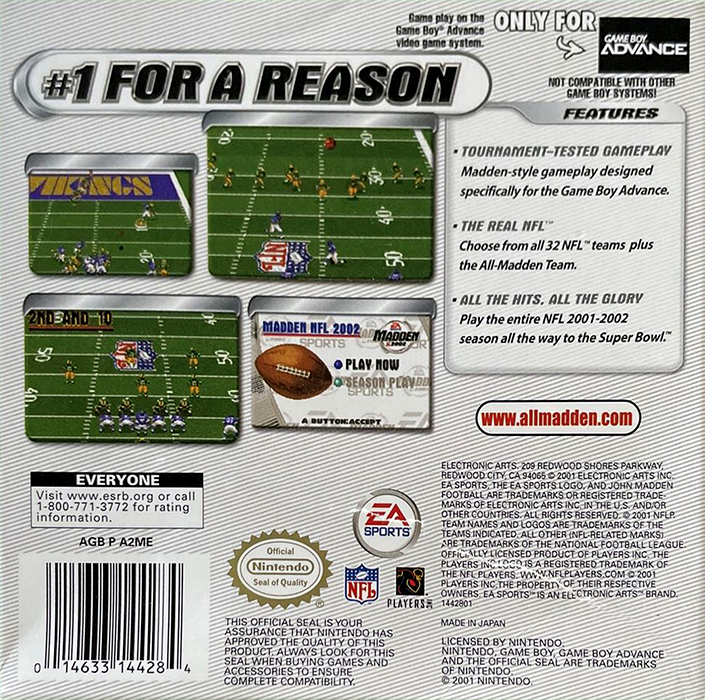 Madden NFL 2002 — box-2D-back (US)