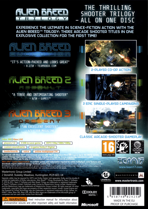 Alien Breed Trilogy — box-2D-back (EU)