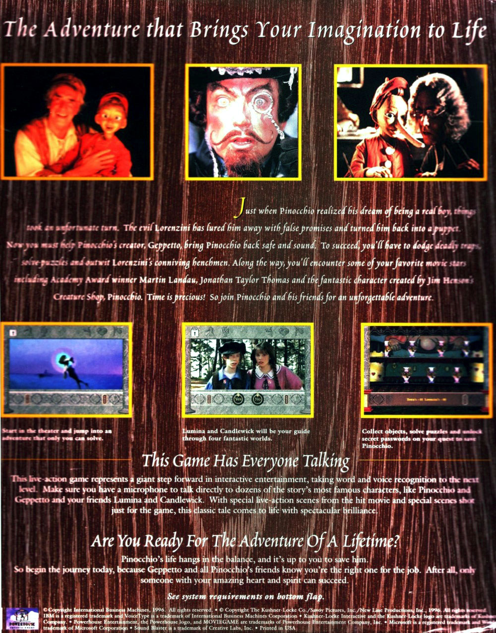The Adventures of Pinocchio — box-2D-back (US)