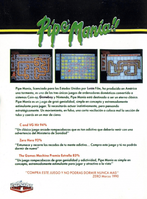 Pipe Mania — box-2D-back (SP)