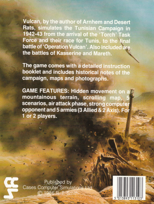 Vulcan - The Tunisian Campaign — box-2D-back (EU)
