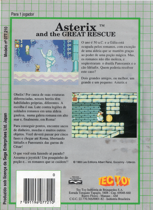 Astérix And The Great Rescue — box-2D-back (BR)
