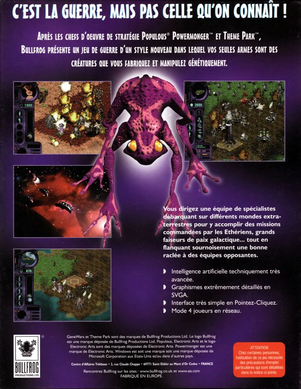 Genewars — box-2D-back (FR)