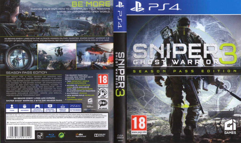 Sniper - Ghost Warrior 3 - Season Pass Edition — box-texture (EU)
