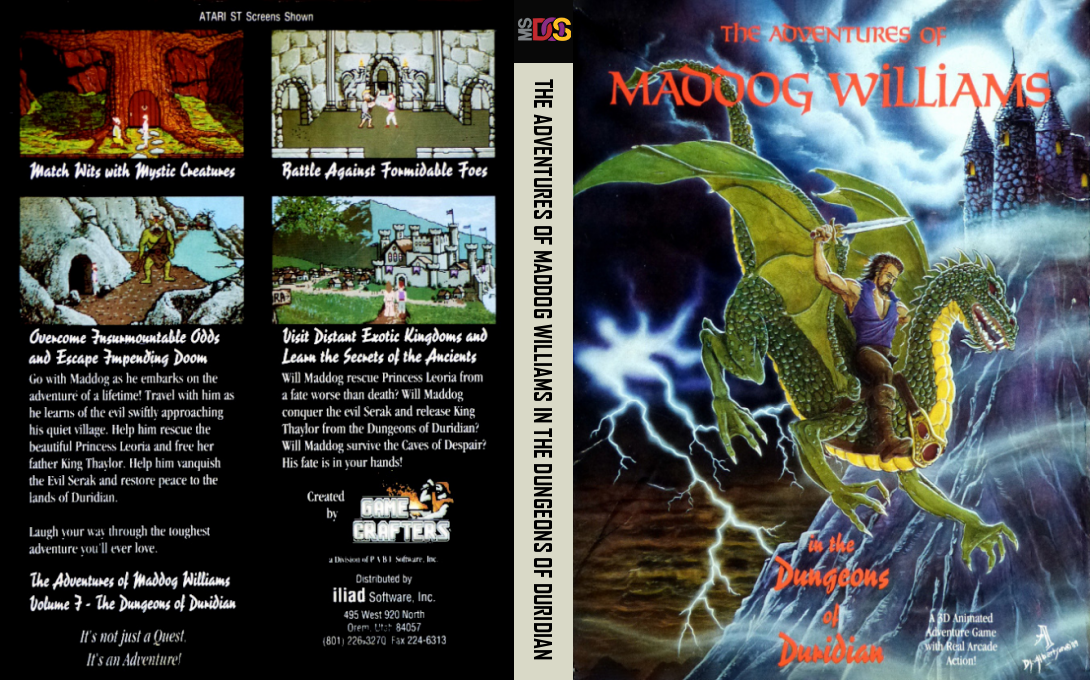 Adventures of Maddog Williams in the Dungeons of Duridian, The — box-texture (EU)
