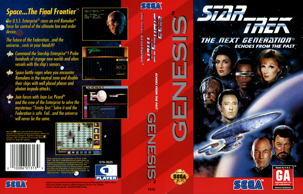 Star Trek - The Next Generation - Echoes From The Past — box-texture (US)