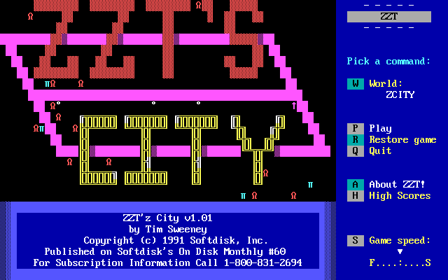 Zzt's City box art
