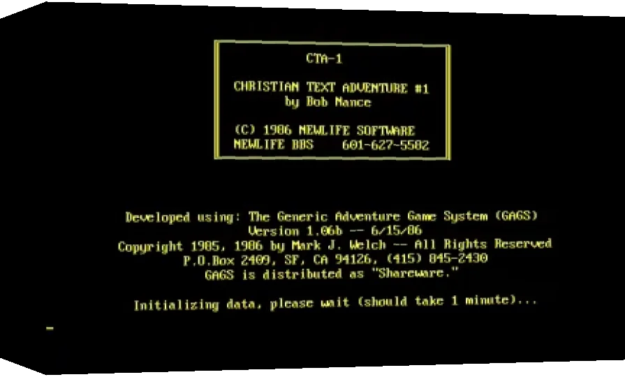 Christian Text Adventure #1 — box-3D (WOR)