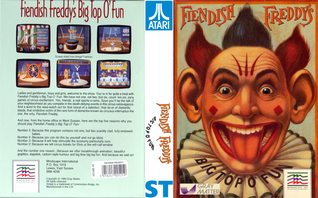 Fiendish Freddy's - Big Top O' Fun — box-texture (EU)