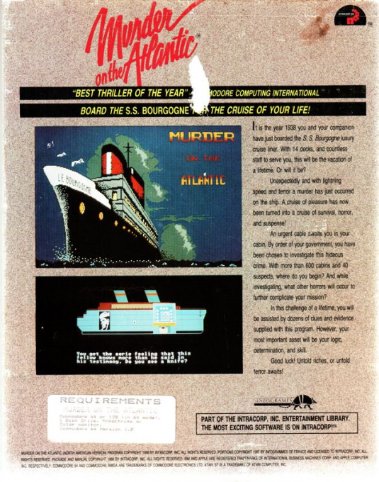 Murder On The Atlantic — box-2D-back (US)
