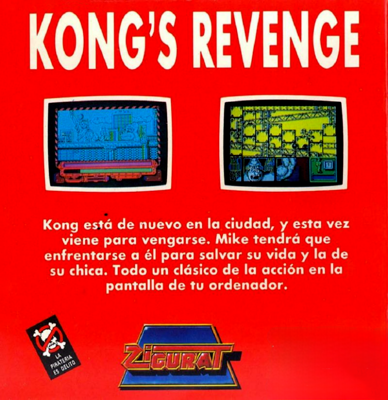 Kong's Revenge — box-2D-back (SP)