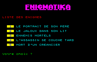 Enigmatika 1ère Série — ss (WOR)