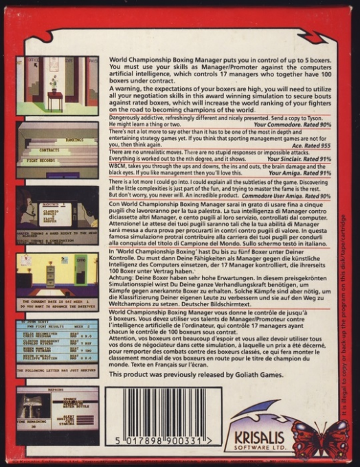 World Championship Boxing Manager — box-2D-back (EU)
