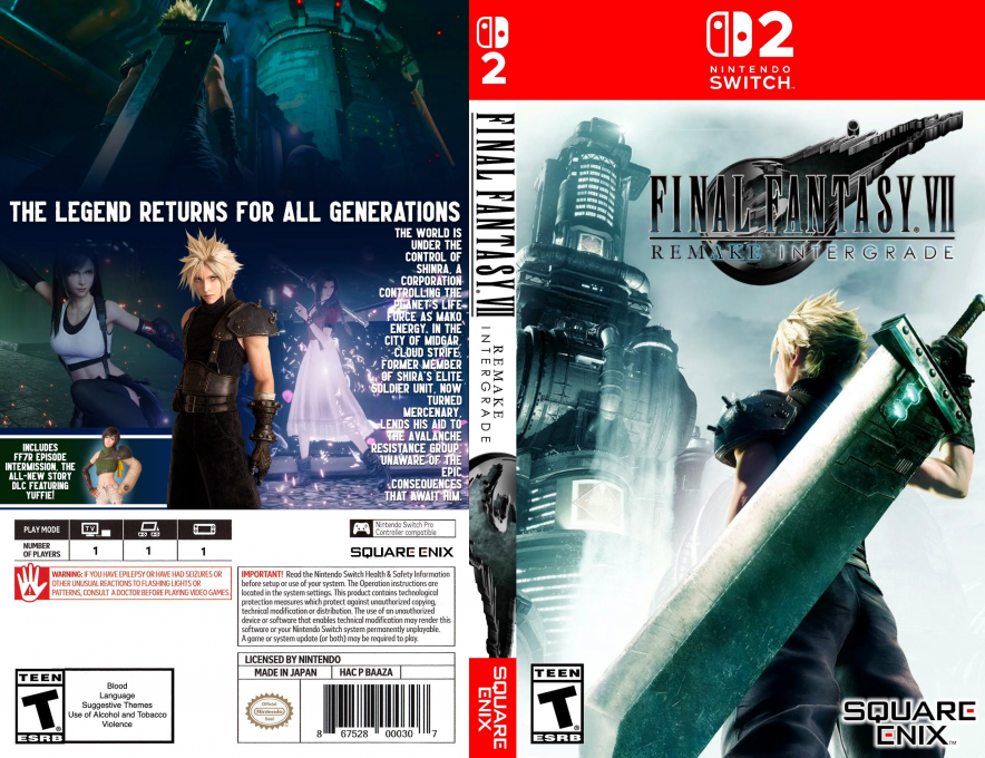 Final Fantasy VII Remake Intergrade — box-texture (US)