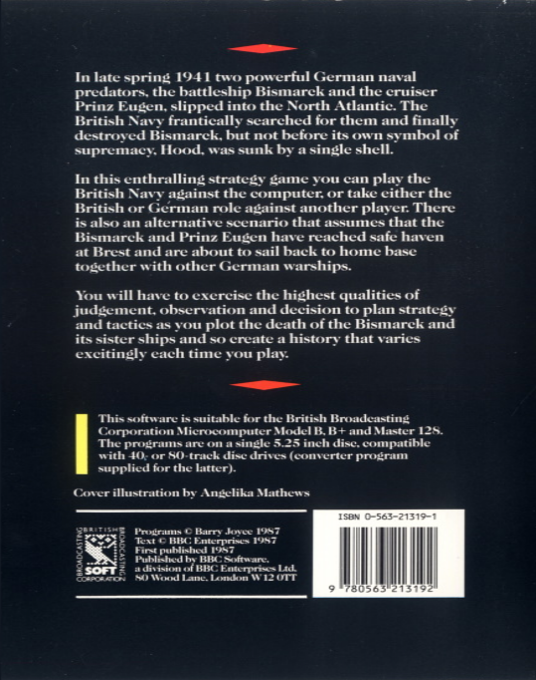 Bismarck - Death of a Battleship — box-2D-back (WOR)