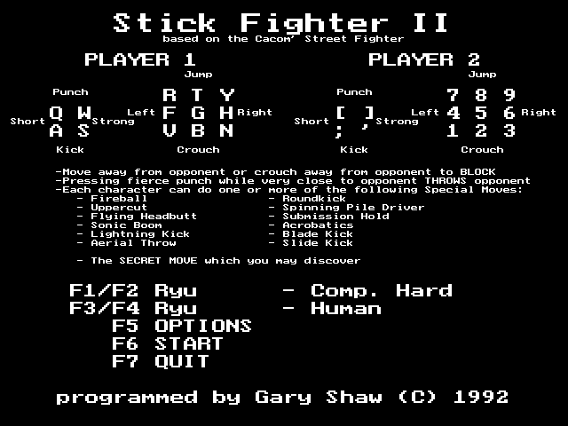 Stick Fighter II — sstitle (WOR)