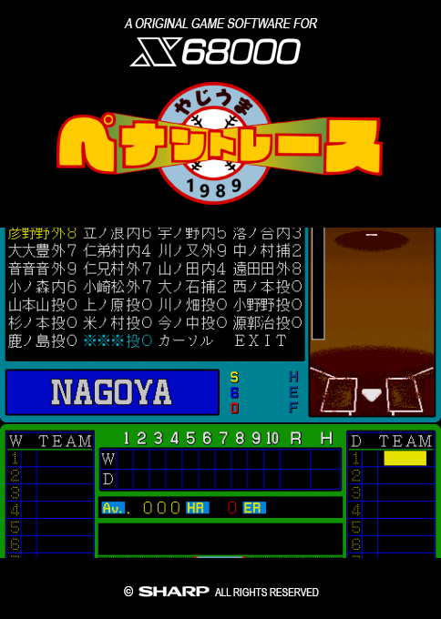 Yajiuma Pennant Race 1989 — box-2D (SS)