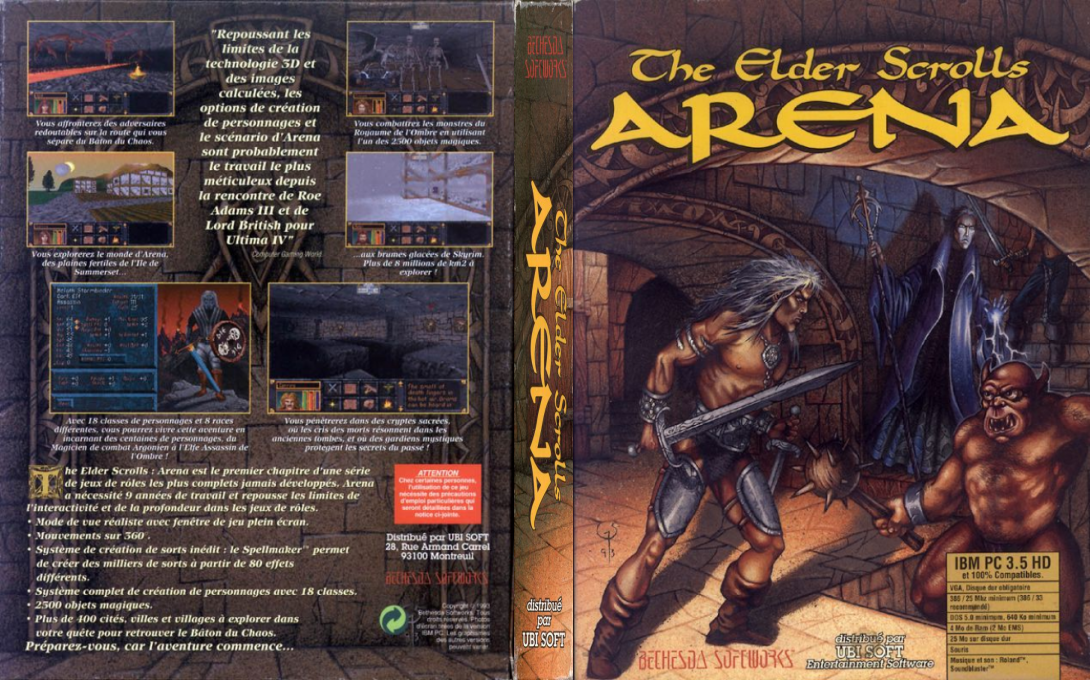 Elder Scrolls - Arena, The — box-texture (FR)