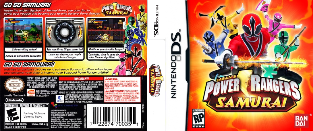 Power Rangers - Samurai — box-texture (US)