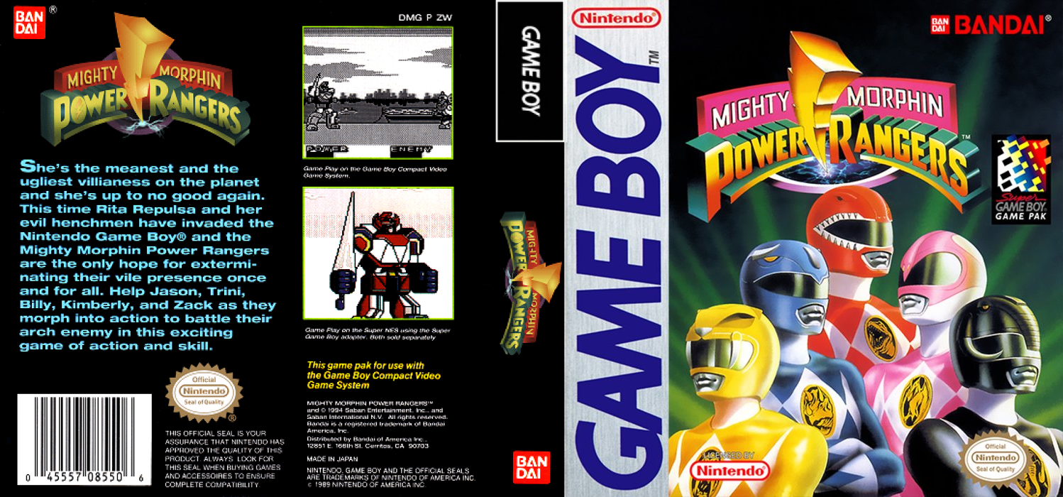 Mighty Morphin Power Rangers — box-texture (US)