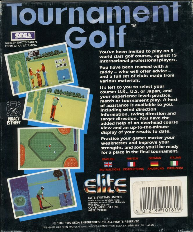 Tournament Golf — box-2D-back (EU)