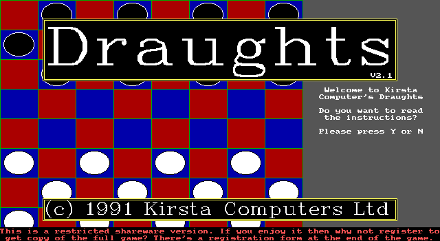 Draughts box art
