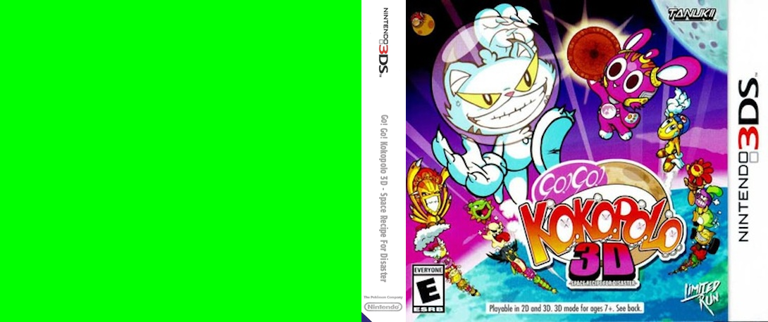 Go! Go! Kokopolo 3D - Space Recipe For Disaster — box-texture (US)