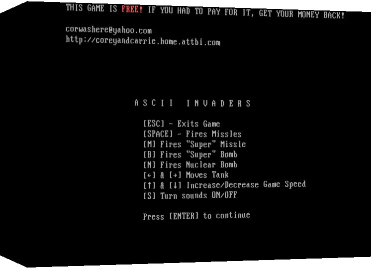 Ascii Invaders — box-3D (WOR)