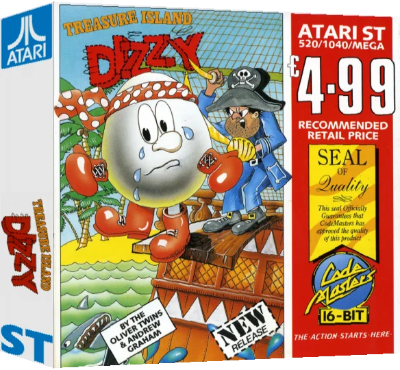 Dizzy 2 - Treasure Island Dizzy — box-3D (EU)