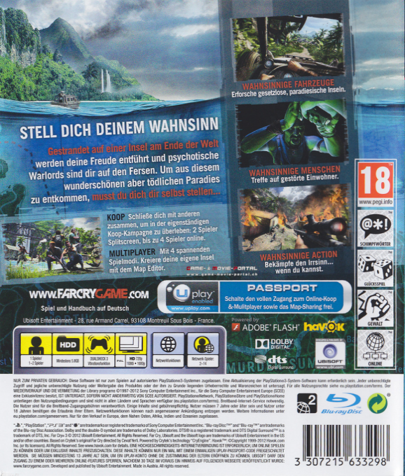 Far Cry 3 — box-2D-back (DE)