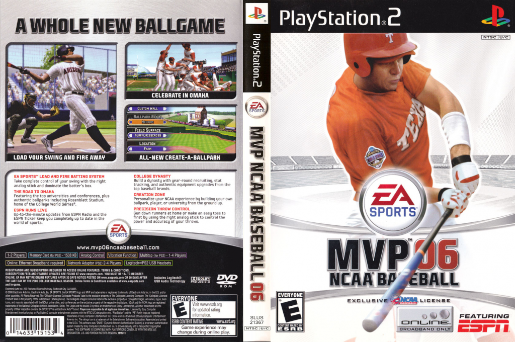 MVP 06 NCAA Baseball — box-texture (US)