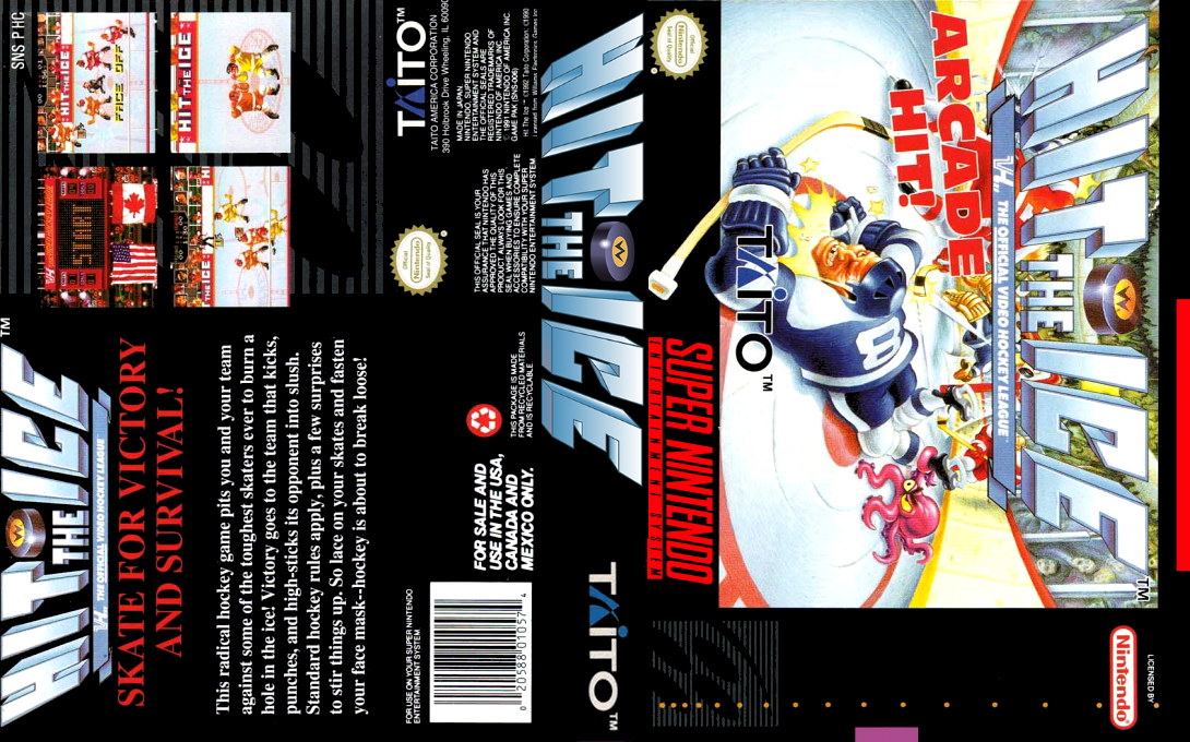 Hit The Ice - The Video Hockey League — box-texture (US)