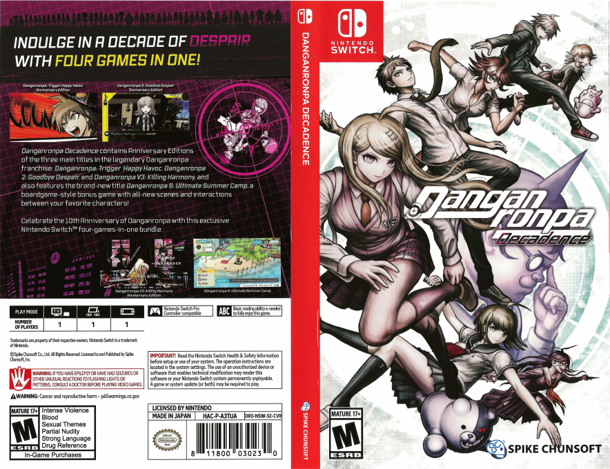 Danganronpa Decadence — box-texture (US)