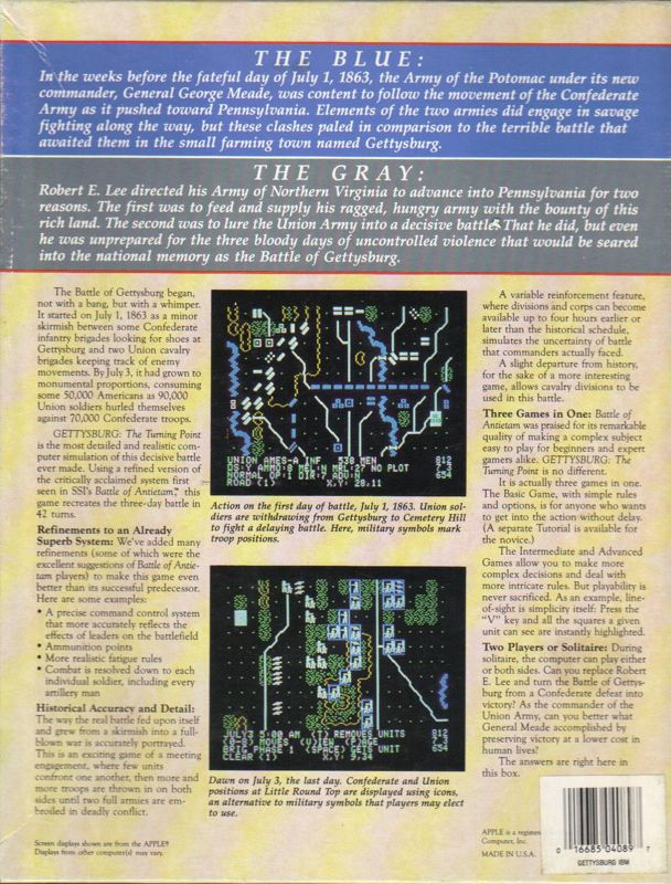 Gettysburg - The Turning Point — box-2D-back (US)