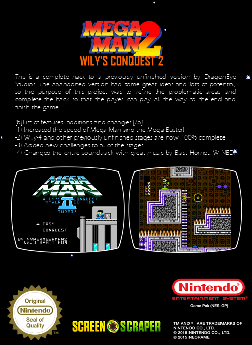 MegaMan II : Wily's Conquest 2 — box-2D-back (SS)