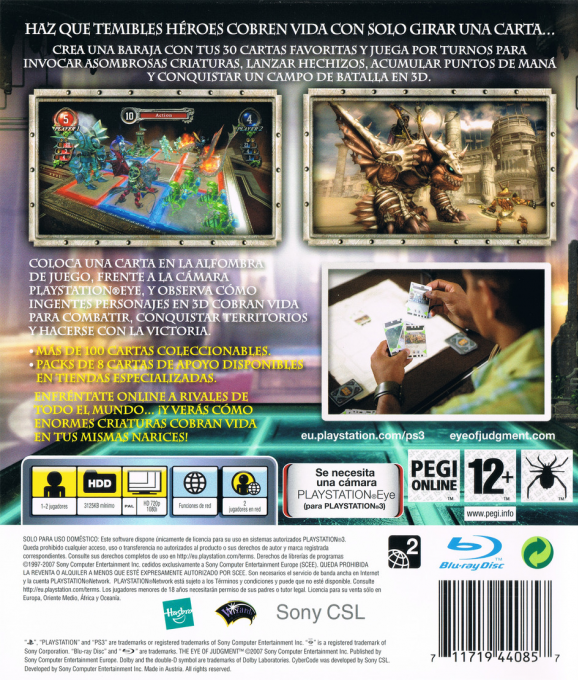 Eye of Judgment, The — box-2D-back (SP)